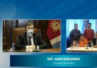 El gobernador Zamora saludó a Beltrán, Telares y Pinto en su aniversario 