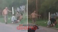 Video: atacó a machetazos a un joven y comenzó a gritar "te salvas, hijo de cul..."
