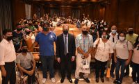 Una delegación de 130 estudiantes secundarios y docentes visitaron la Casa de Gobierno 